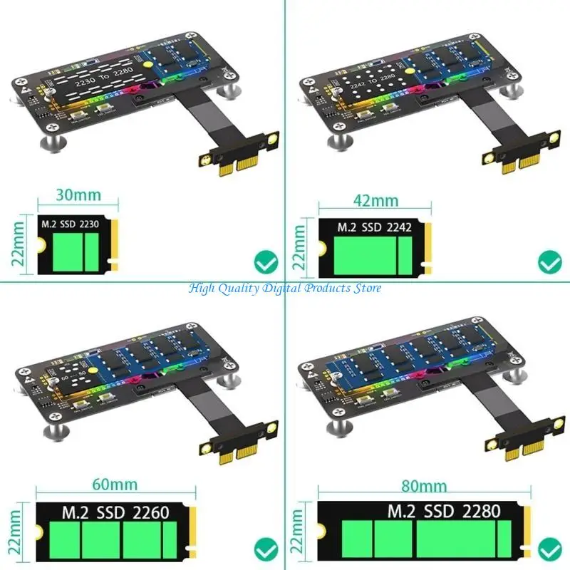 

U2JE NGFF M.2 M Slot NVME SSDs to PCIExpress PCIE3.0 1X Converters Adapter Card