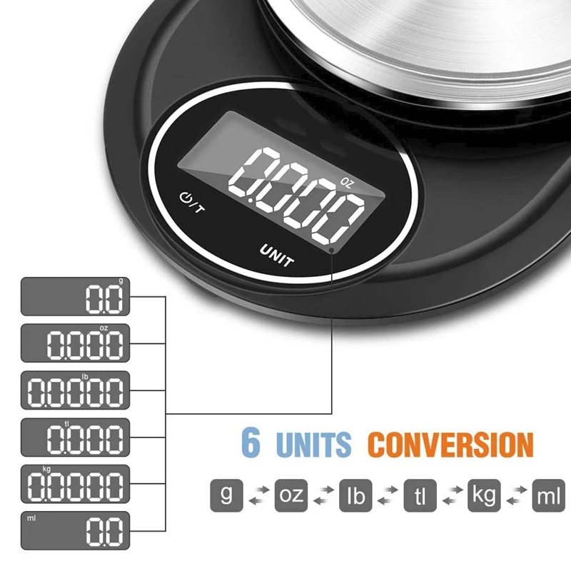 Kitchen Scales 5 Kg (1-G-Exact),Electronic Scales,High-Precision Food Scales, Digital Scales With LCD Display