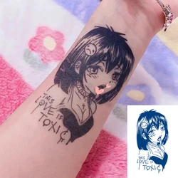 Anime Style Girl Fruit Juice Tattoo Stick Herbs Waterproof Non-Reflective Long-Lasting Two Weeks Body Art for Teens & Adults