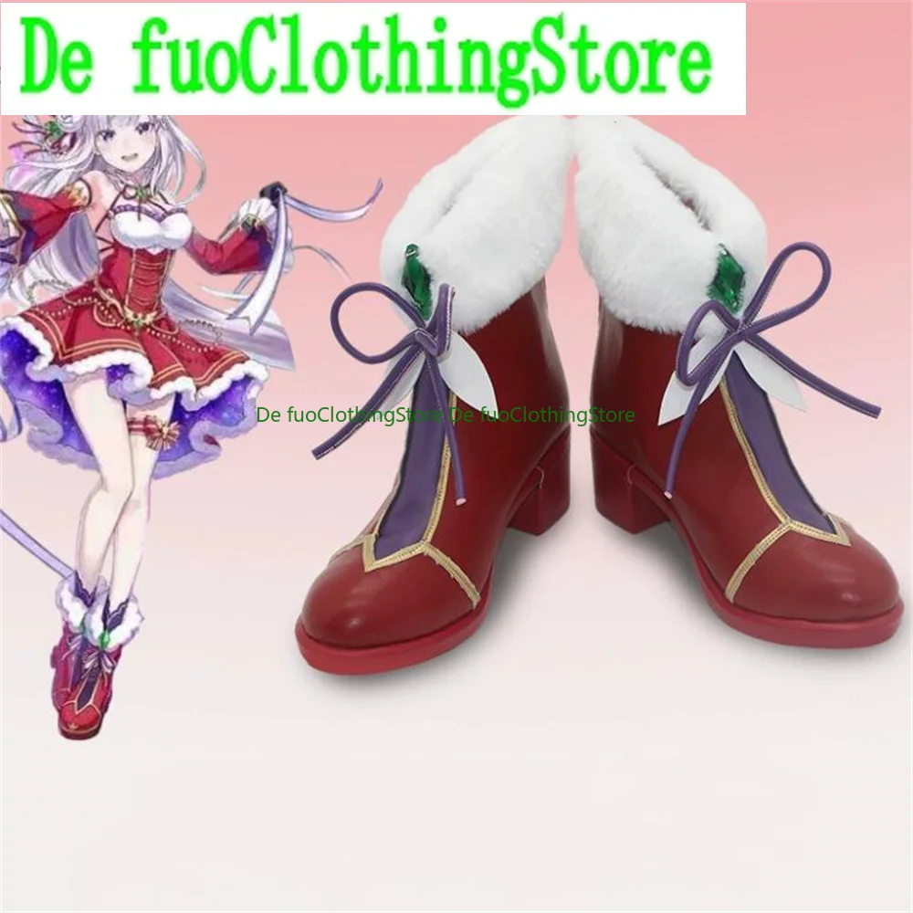 Emilia Emiria Re:Life in a different world from zero Cosplay Shoes Boots Game Anime Halloween Christmas DefuoClothing ShoesStore