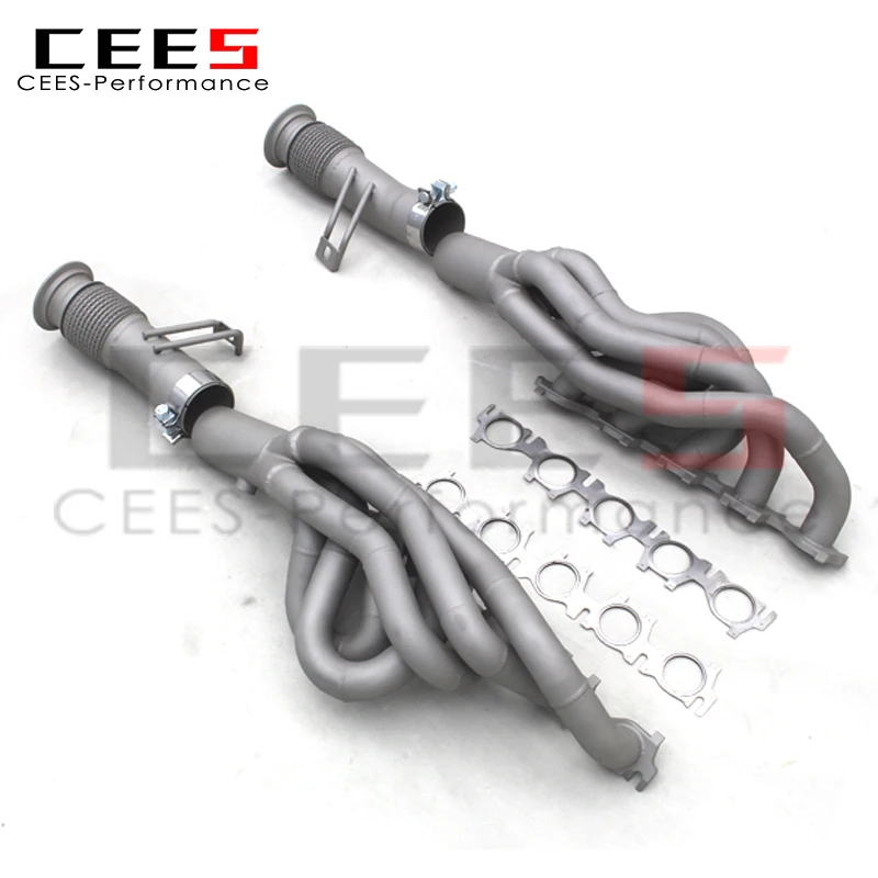 CEES Equal Length Long Tube for Lamborghini Huracan LP580 LP610 5.2L 2014- Matte Stainless Steel Turbo Manifold