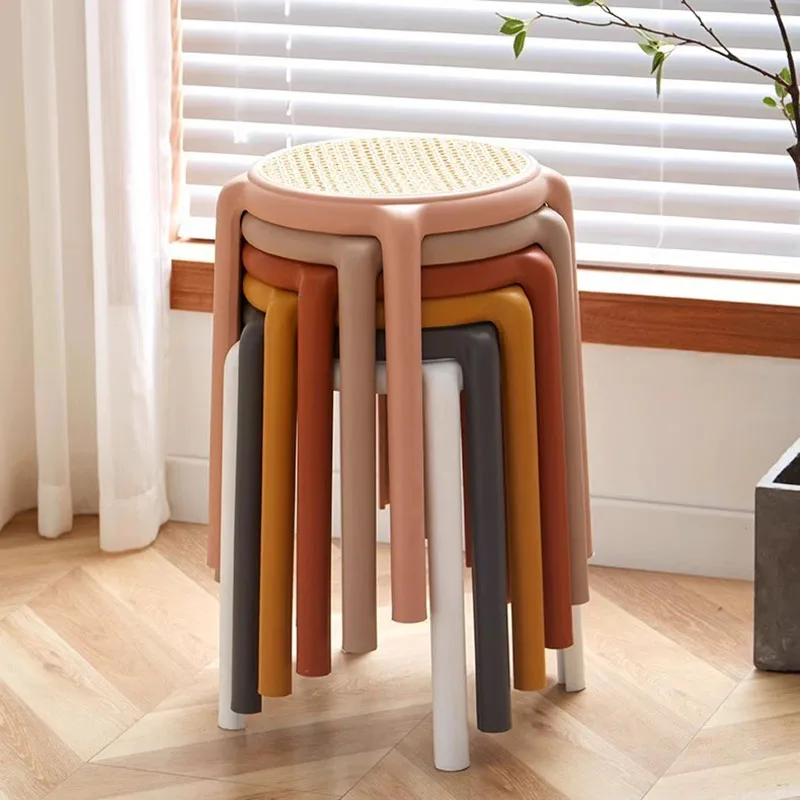 Kruk Stapelbare stoelen Vloerstoel Bar Decoratief Dineren Esthetisch meubilair Sillas Para Comedor Industrieel Hoog Keuken Yht