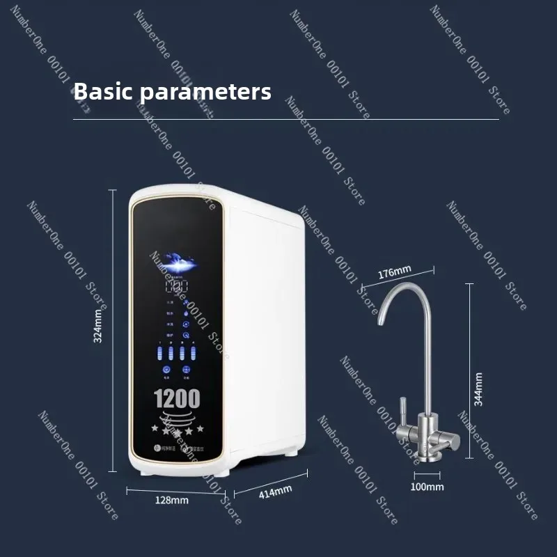 Household RO Water Purifier System, Under Sink Direct Drinking Filtration with Large Flow Kitchen Faucet
