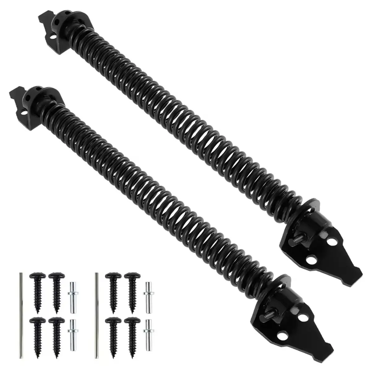 HGHO 2pcs 14inch Heavy Duty Gate Spring Self Closing Door Spring for Outdoor, Adjustable Automatic Gate Close