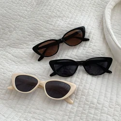 Gafas de sol Vintage con forma de ojo de gato para hombre y mujer, lentes de sol con montura pequeña, diseño de marca de lujo, UV400, 2024