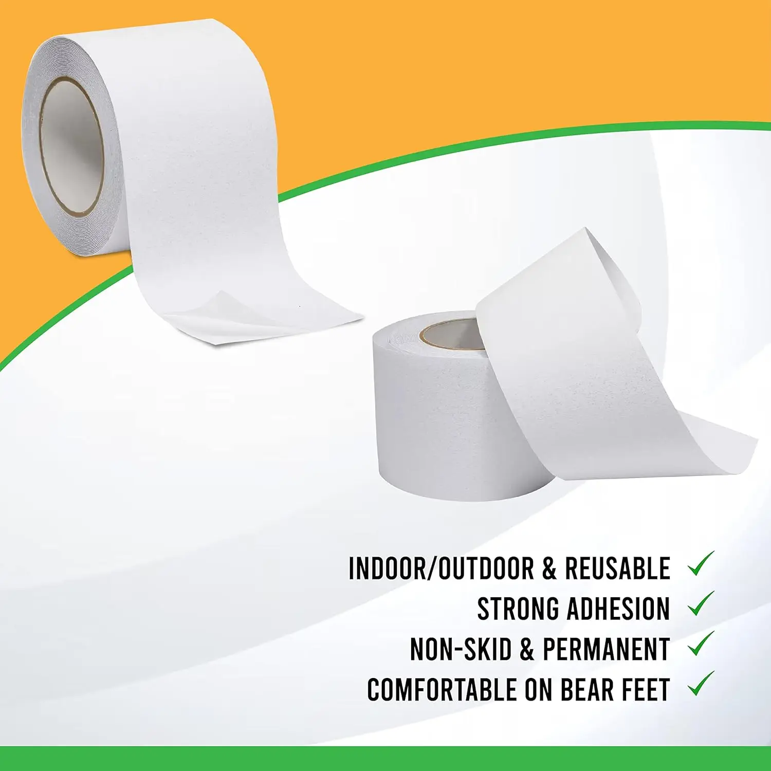 شريط قوي مضاد للانزلاق، مقاوم للماء، مضاد للانزلاق ومقاوم للاهتراء، ملصقات مضادة للانزلاق للخطوات وأرضيات الحمام والأثاث