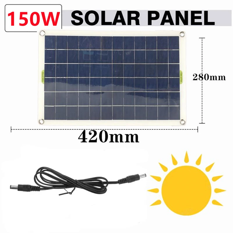 150W Monocrystalline Silicon Solar Water Pump Continuous Working Low Noise DC Brushless Set Fish Water Pool Pump Garden Decor