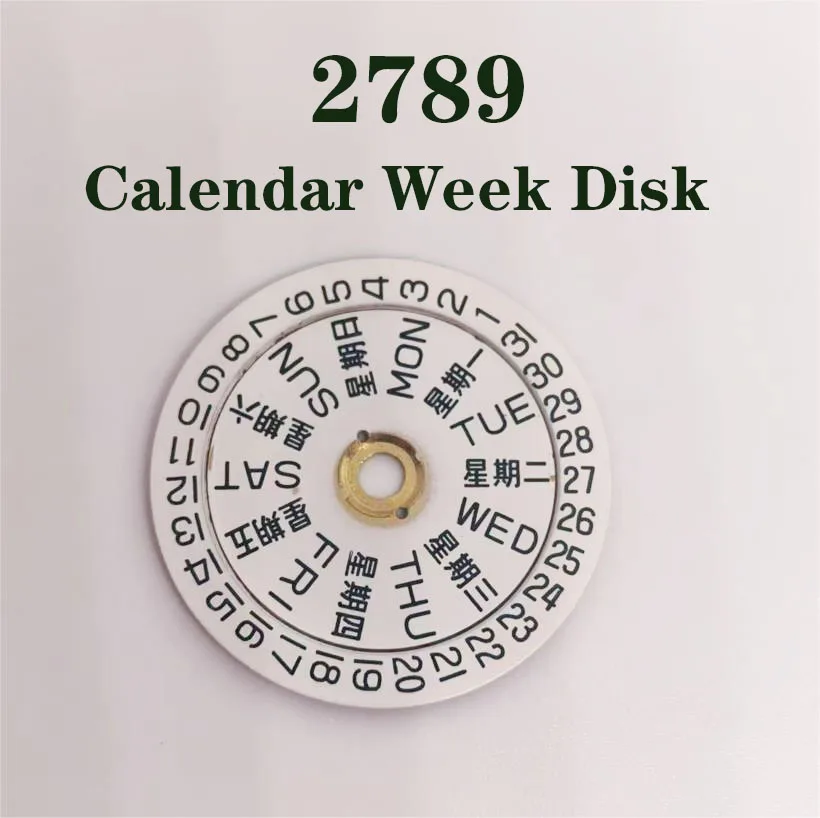 Accesorios de movimiento de reloj adecuados para Calendario de movimiento mecánico 2879, disco de semana 2879, disco de calendario, juego de sesión semanal