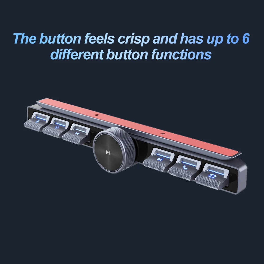 

New Smart Steering Wheel Controller Wirelss Control Button 7 Keys Intelligent Party Control Adjust Volume LED Button