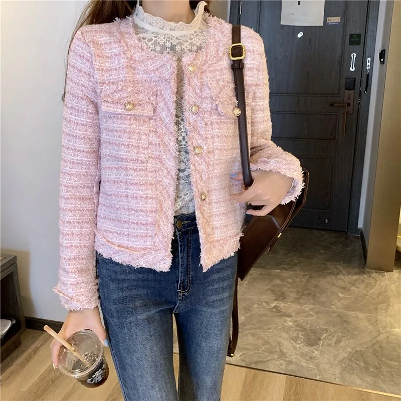 Long Sleeve Jackets Women Single Breasted Double Pockets Temperament Design Elegant Ulzzang Autumn Prevalent OL Hipster Street