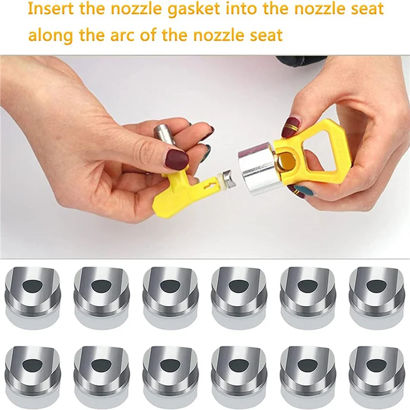 

ABVT-Airless Tip Seals For Airless Machine Tips Seals Reversible Airless Paint Spray Nozzle Gasket (72 Pcs)