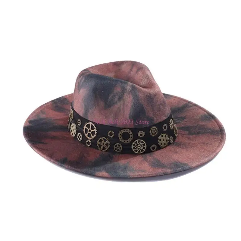 

49ME Top Hats Wide Brimmed Hat Halloween Props Hat Cosplay Costume Teens Party Favor