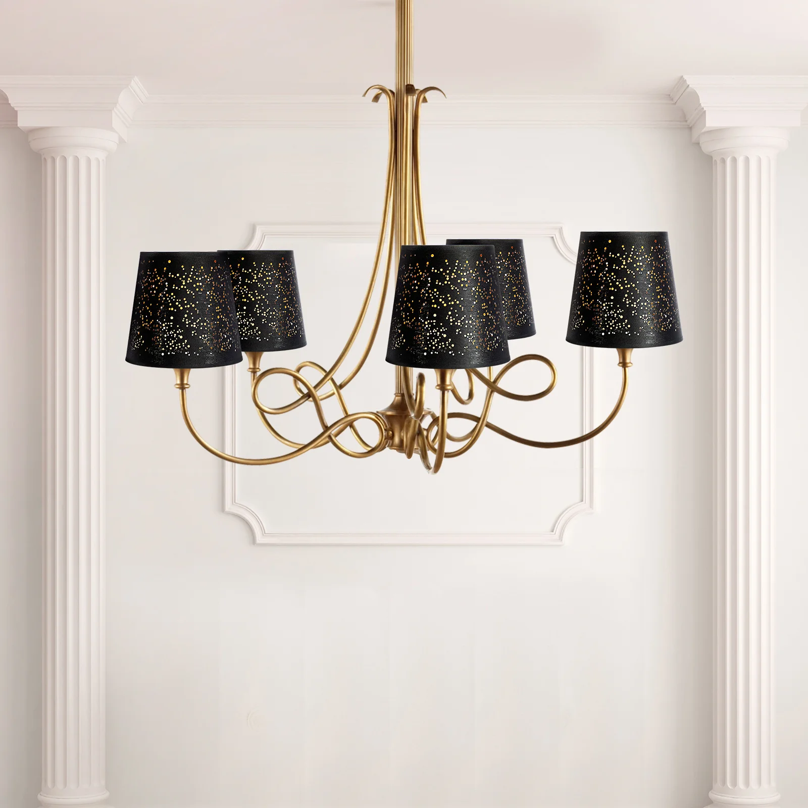 

Cloth Lamp Shade Clip-On For Ceiling Wall Floor Lamps Light Diffuser Cover Warm Lighting Accessory Lampshade With Bulb