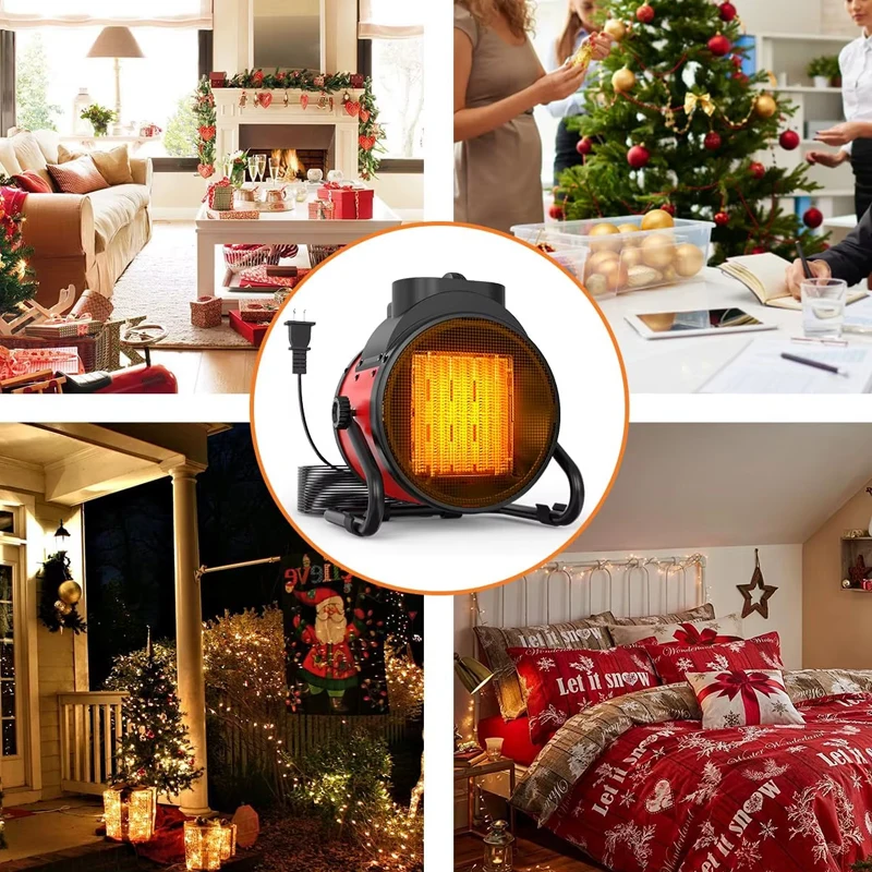 Electric Heater 3000W Thermostat Fast Heat 2000W 3 Gear Adjust Air Warmer Radiator Room Heater Overheat Protection Home Warmer