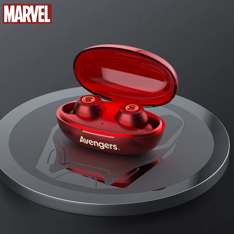 Disney Original Wireless Bluetooth Earbuds BTMV25 Iron Man Earphones Noise Reduction Sports Gaming Headphones Low Latency