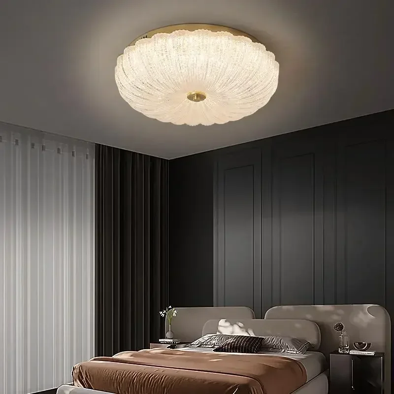 New Technology Acrylic Lampshade Crystal Sand Ceiling Light for Living Room Dining Room Bedroom Corridor LED Lighting Fixtures