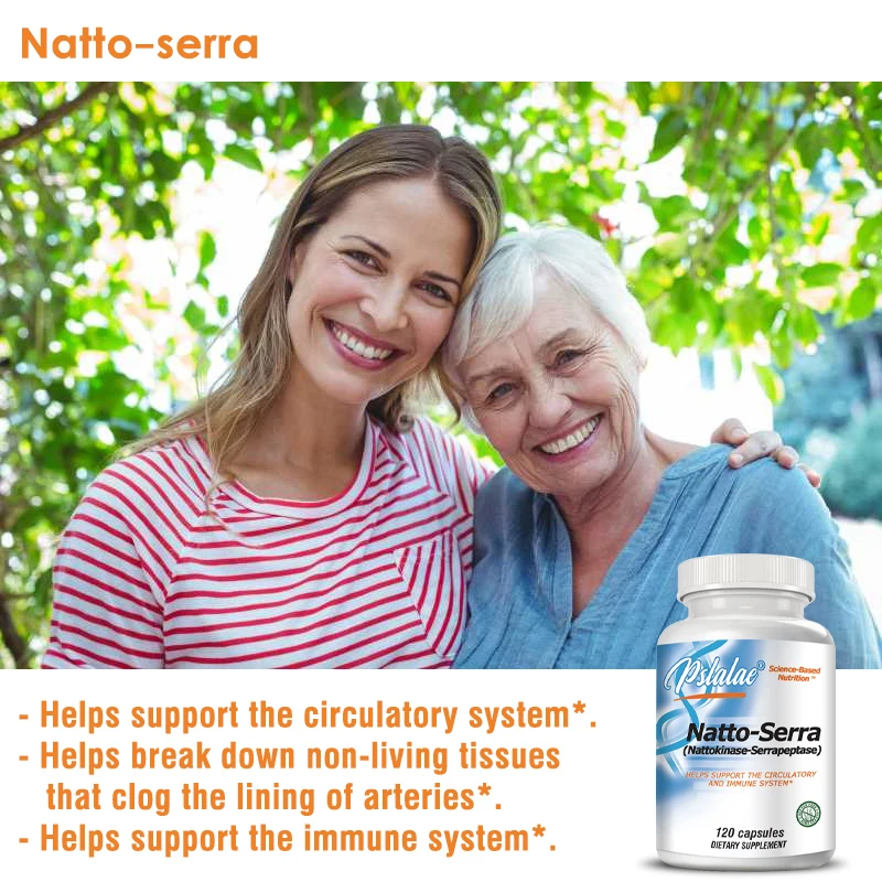 Organic Nattokinase Serine Peptidase Gluten-Free Immune Support Non-GMO 120 Vegetarian Supplement