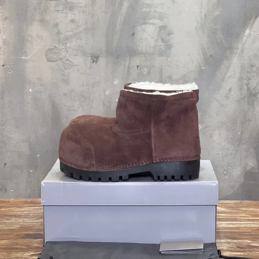 

Изысканные ботильоны на массивной подошве с овчиной, пара, подарок на день Святого Валентина, прочная уютная обувь премиум-класса, аксессуары для обуви на высоком каблуке