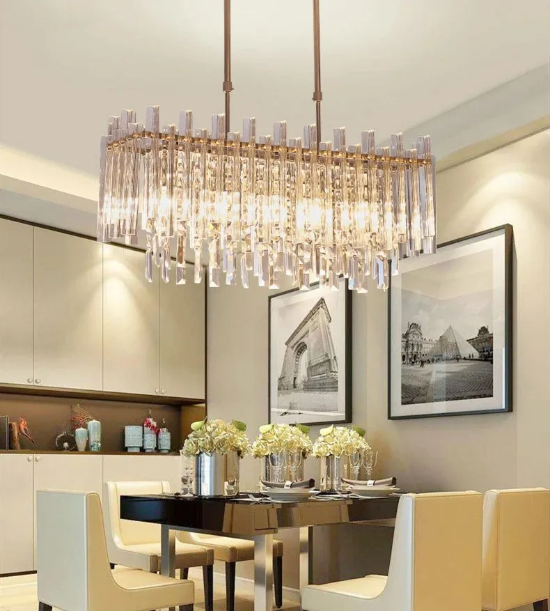 Modern Crystal Chandelier Living Room Bedroom Luxury Hanging Light Fixture Round Chrome Home Decor Led Crystal Ceiling Light