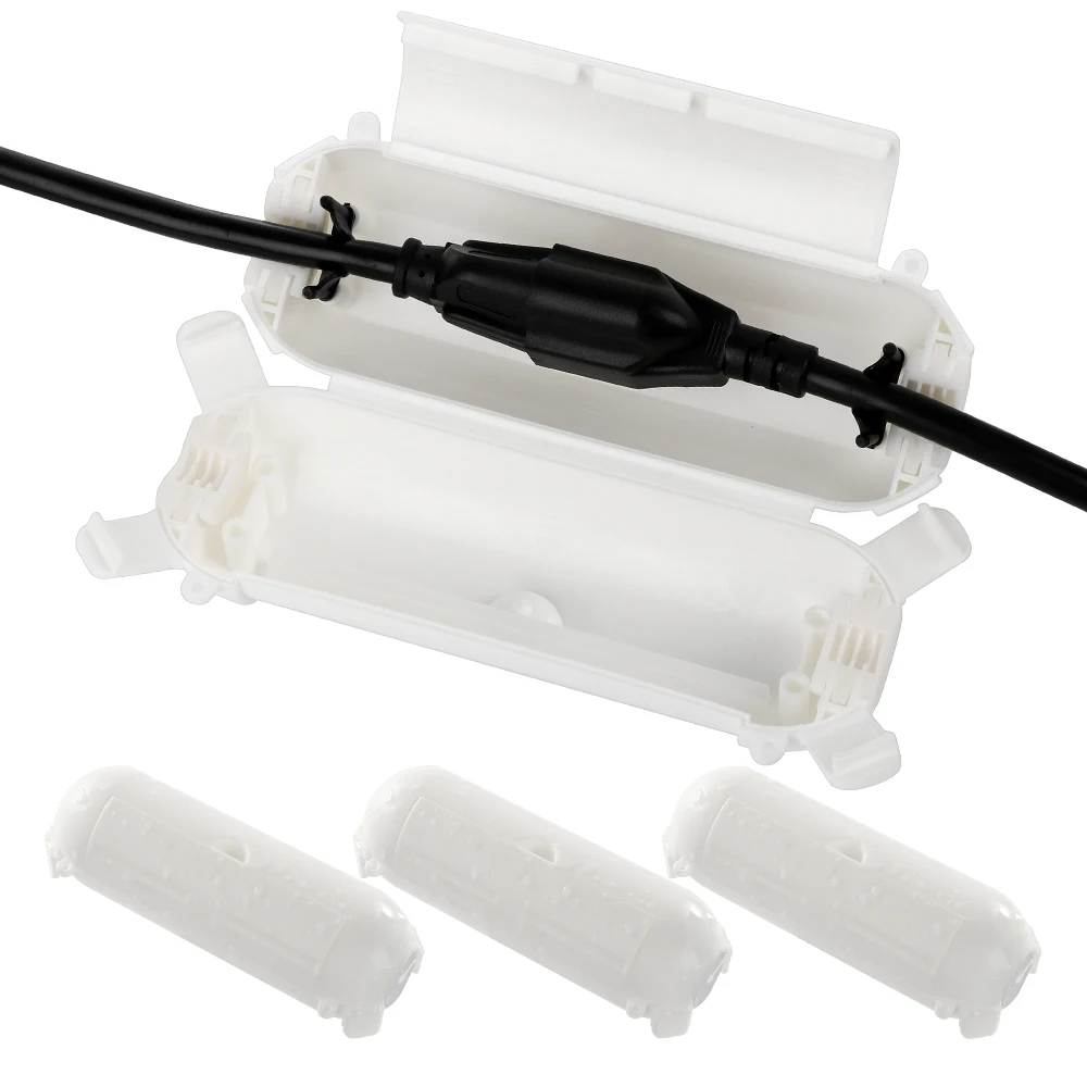 

4Pack Outdoor Waterproof Box IP44 Weatherproof Electrical Box For Power Plugs Festival Decorative String Lights Home Accessories