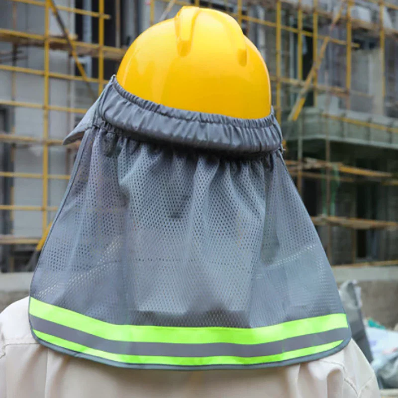 شبكة عاكسة قبعة عاكسة تنفس المضادة للأشعة فوق البنفسجية قبعة الشاطئ حماية الرقبة شال واقية من الشمس قبعة خوذات السلامة
