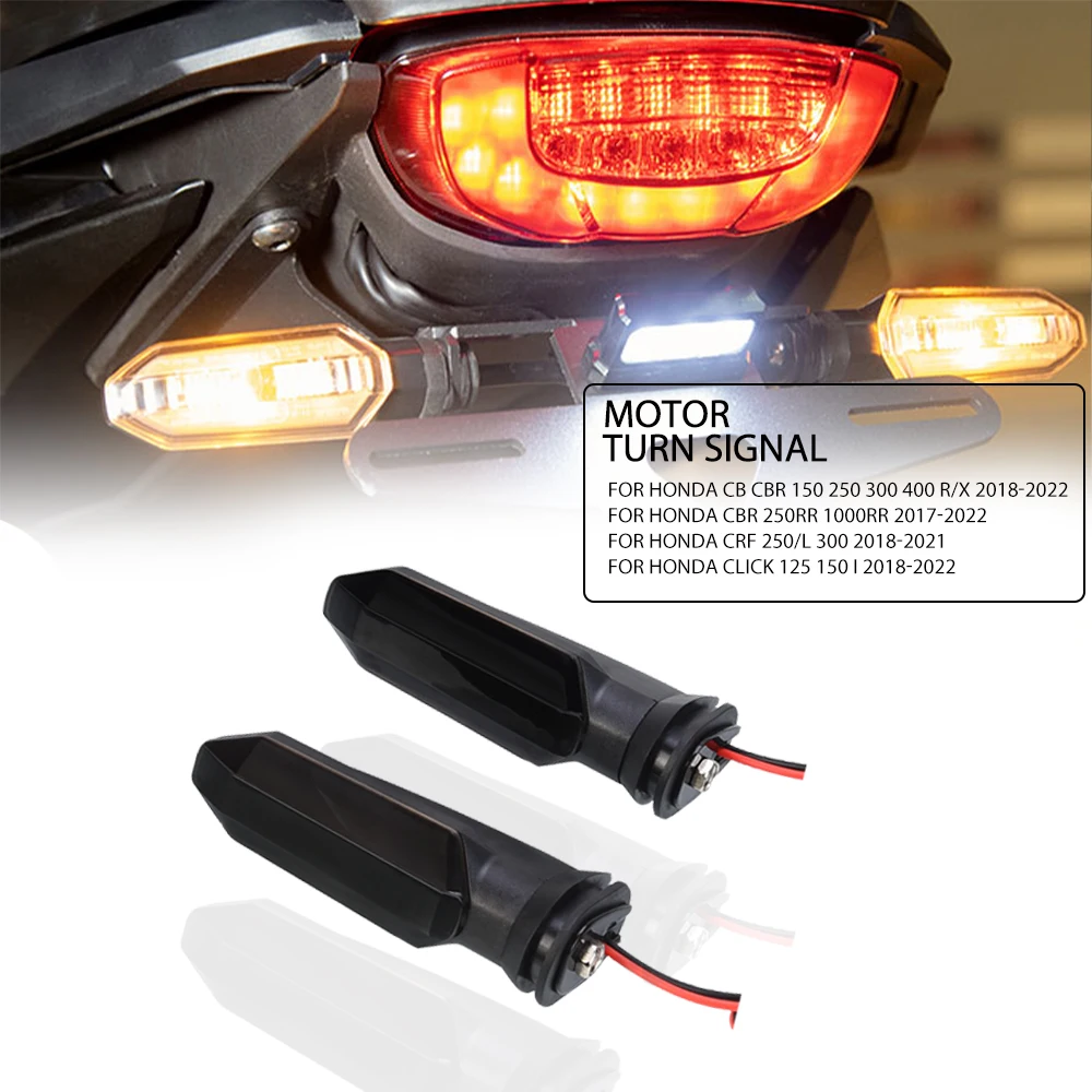 2Pcs led lights for motor Turn Signals For Honda RS 125 WINNER 150 X AFRICA TWIN 1100 2016 - 2022 Sequential Indicator Flasher