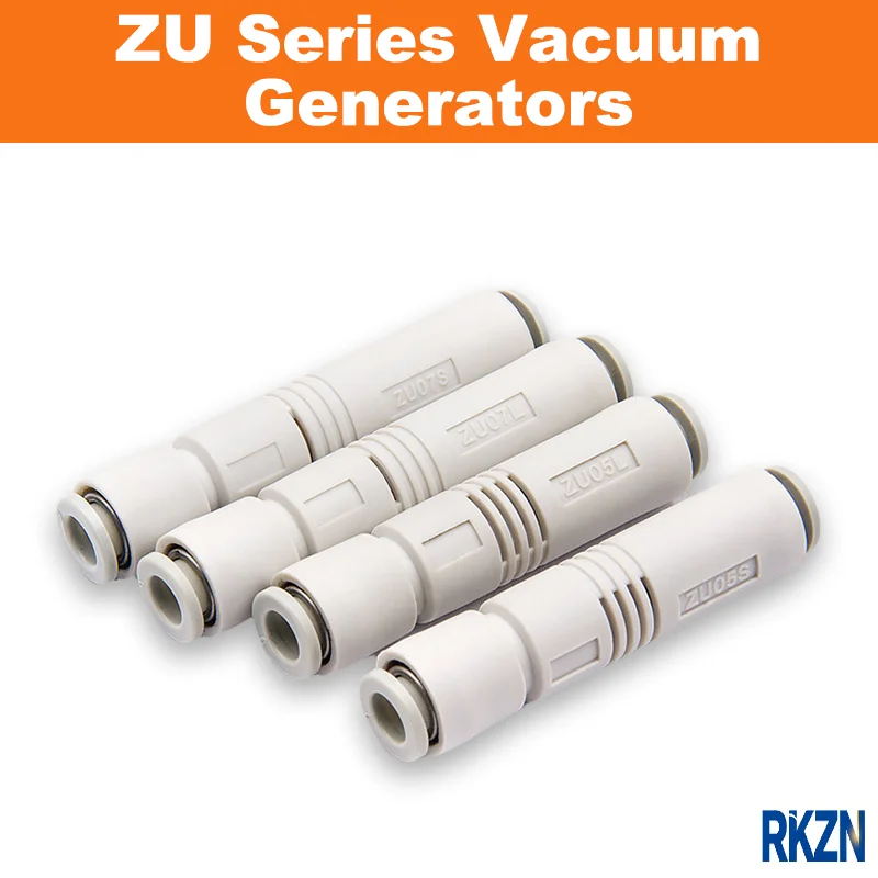 ZU Series Vacuum Generator NEW Type ZU05S ZU07S ZU05L ZU07L High Vacuum Large Flow Negative Pressure Ejector 6mm Tube