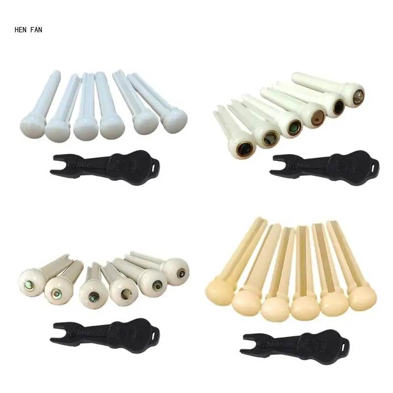 

1 Set Bone Bridge Pins String Instrument Accessories Guitar Bridge Pins String Guitar Parts Bone Texture for Guitar M89D