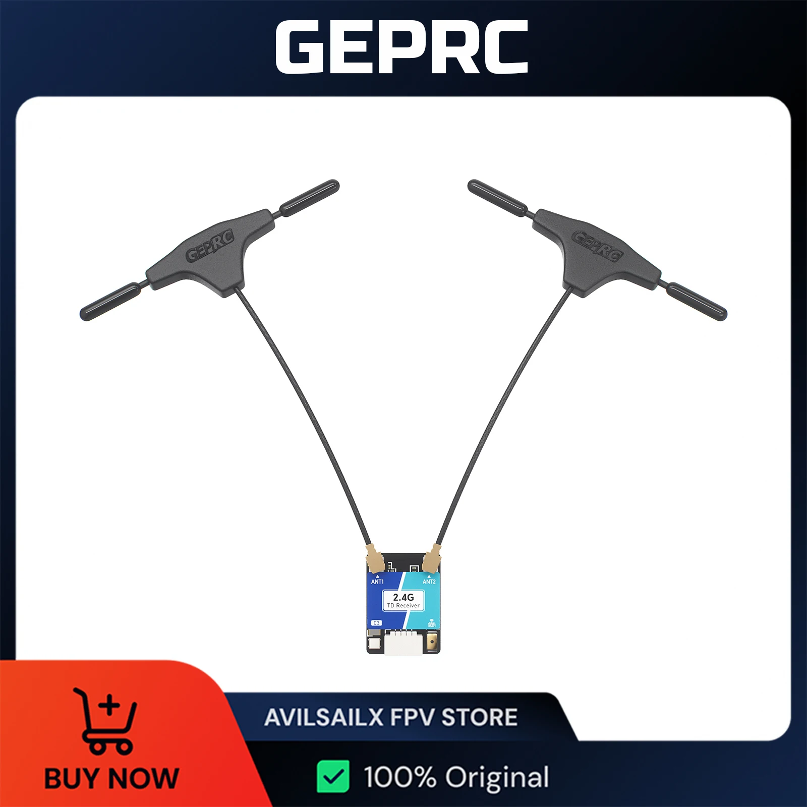 

GEPRC ELRS Nano DUAL 2.4G True Diversity Receiver Built-in WiFi ESP32-C3 DIY FPV Quadcopter Longrange Drone Parts