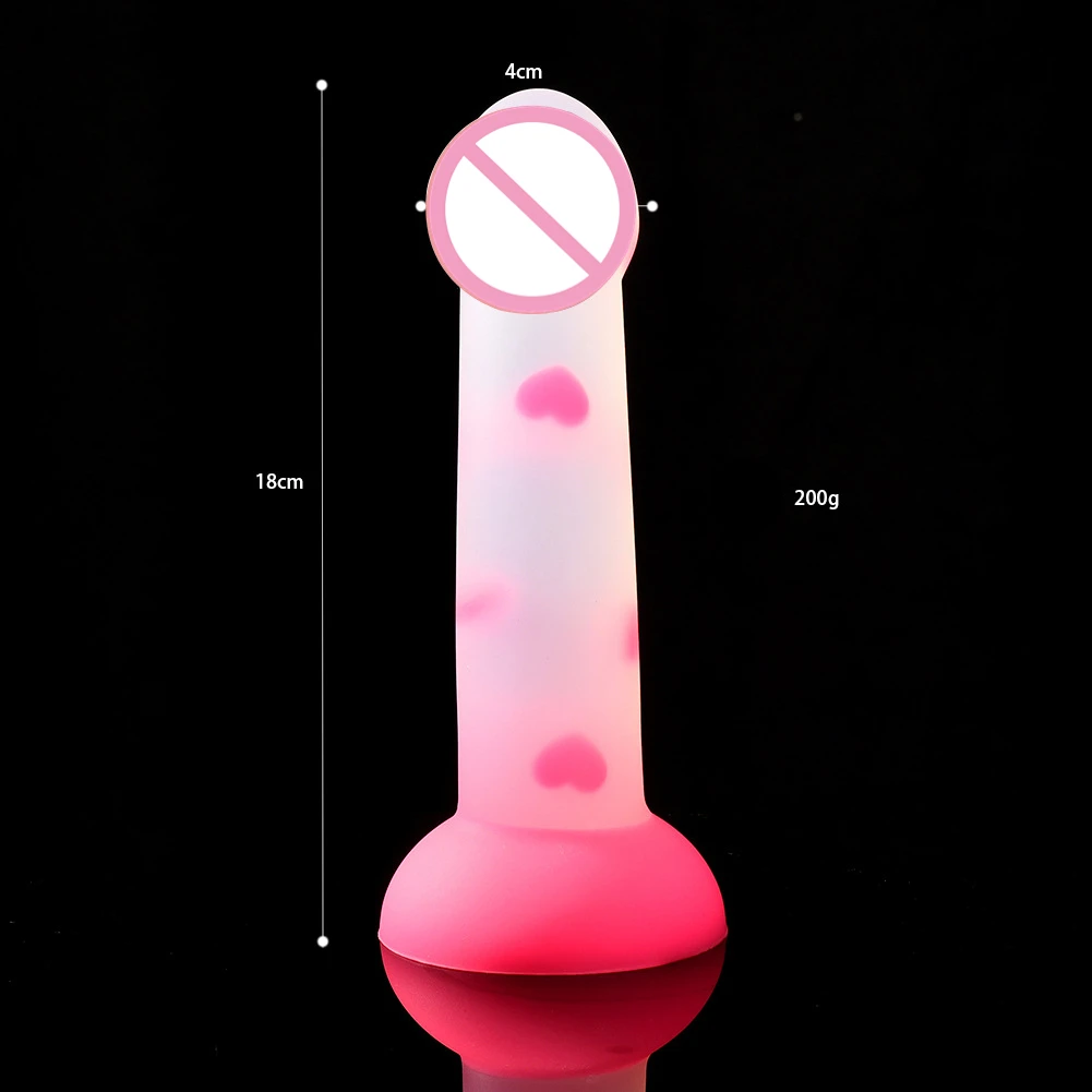 Silicone Jelly Heart Dildos Adult Toys Strapon Dildo Soft Artificial Dildos Realistic Colourful Large Penis Sex Toys For Woman