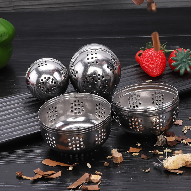 Stainless Steel Tea Infuser Ball Coffee Cha Strainer Spice Herbs Diffuser Kitchen Condiment Sieve with Chain Teapot Mug Gadgets