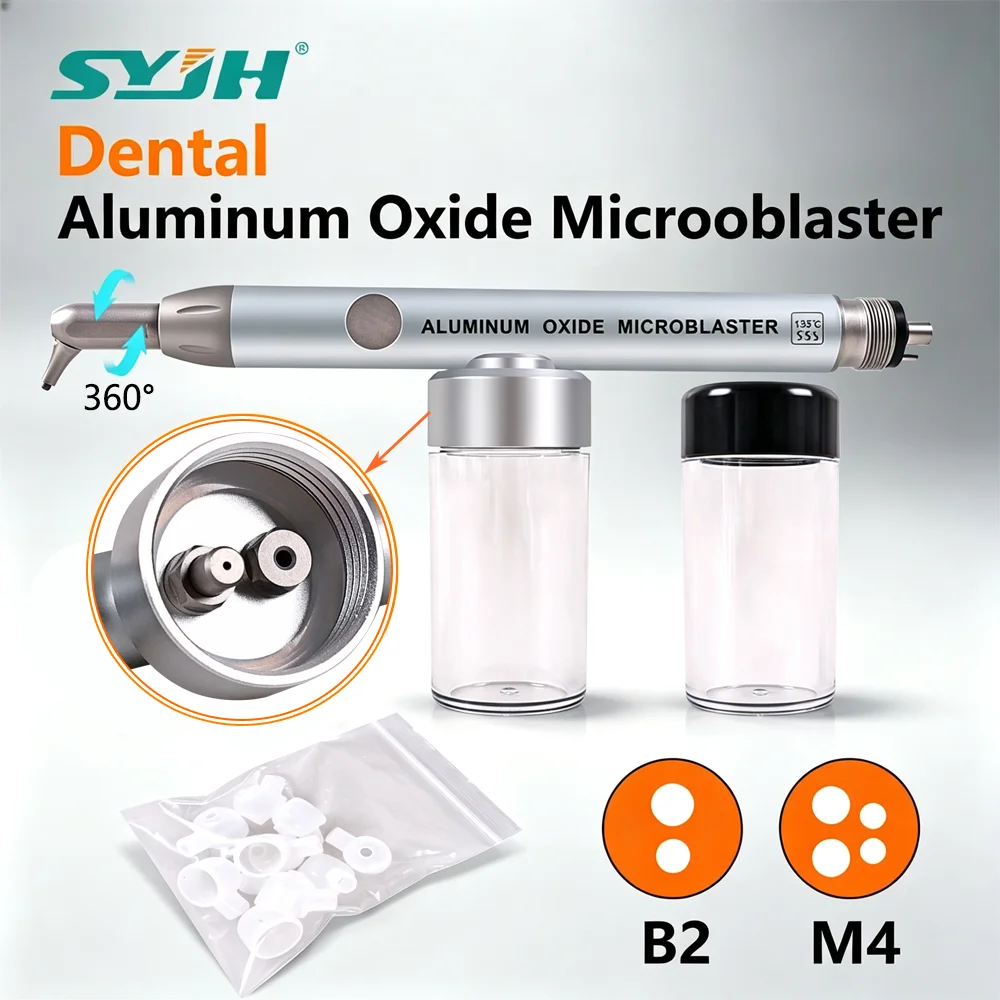 SYJH Dental Sandblaster Air Polisher Micro Blaster with Water Spray for Teeth Whitening Sticker Removal Dentistry Tools