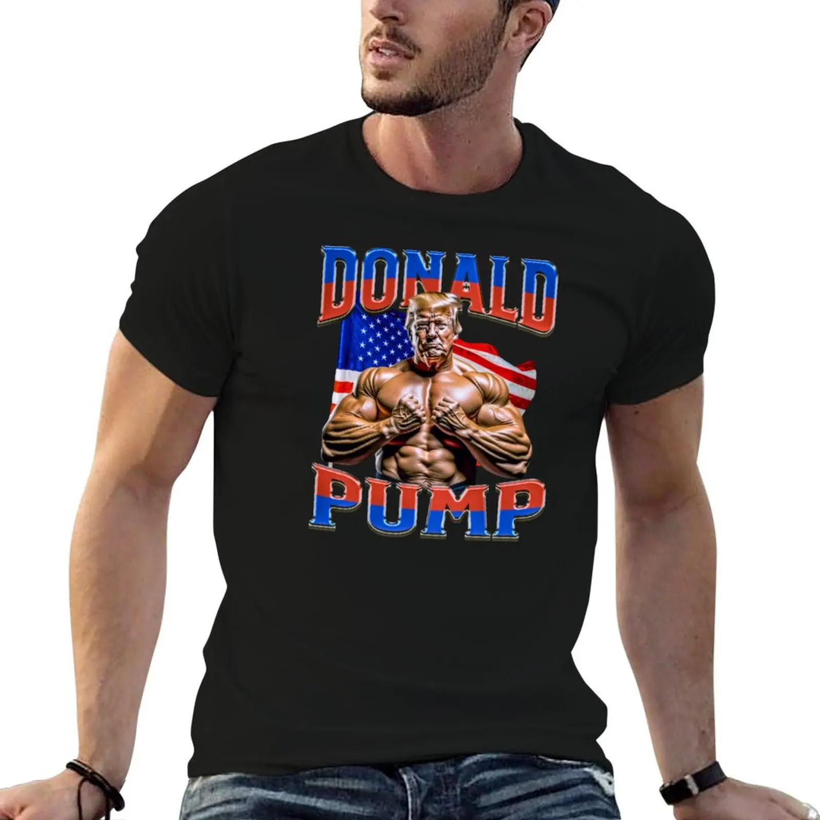 

Donald Pump T-Shirt man t shirt cotton high quality g man t shirts for men T-Shirt