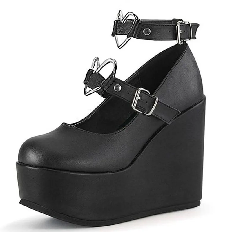 Merk Dames Roze Schattige Dames Pumps Wiggen Hoge Hakken Pumps Mode Platform Lolita Gothic Schoenen Vrouw Zapatos De Mujer