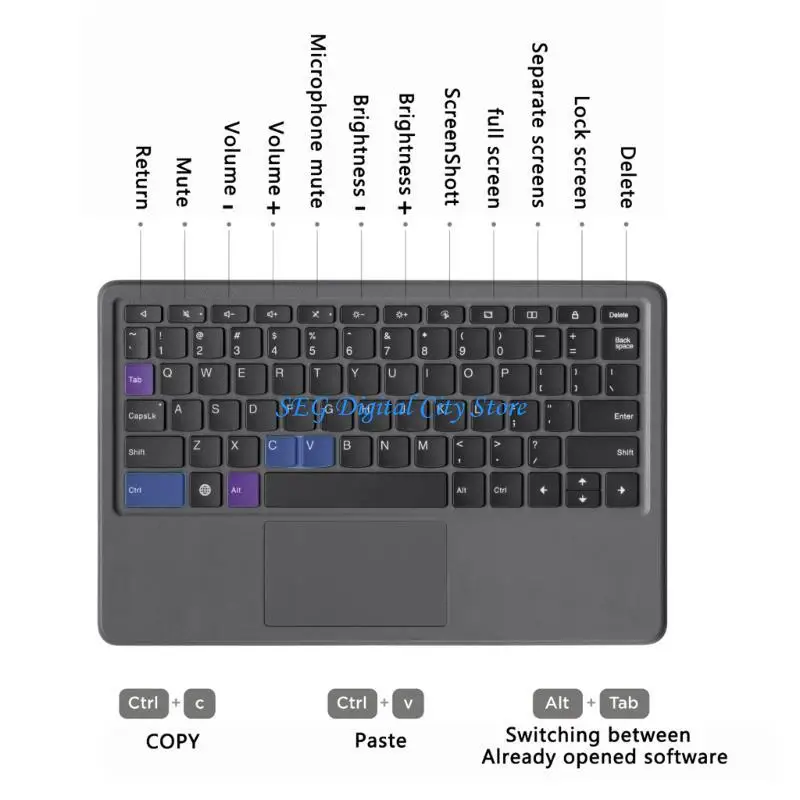

U75B Keyboards for Xiaoxin Pad Lus 2023 Smooth Back and Storage Pen Slot