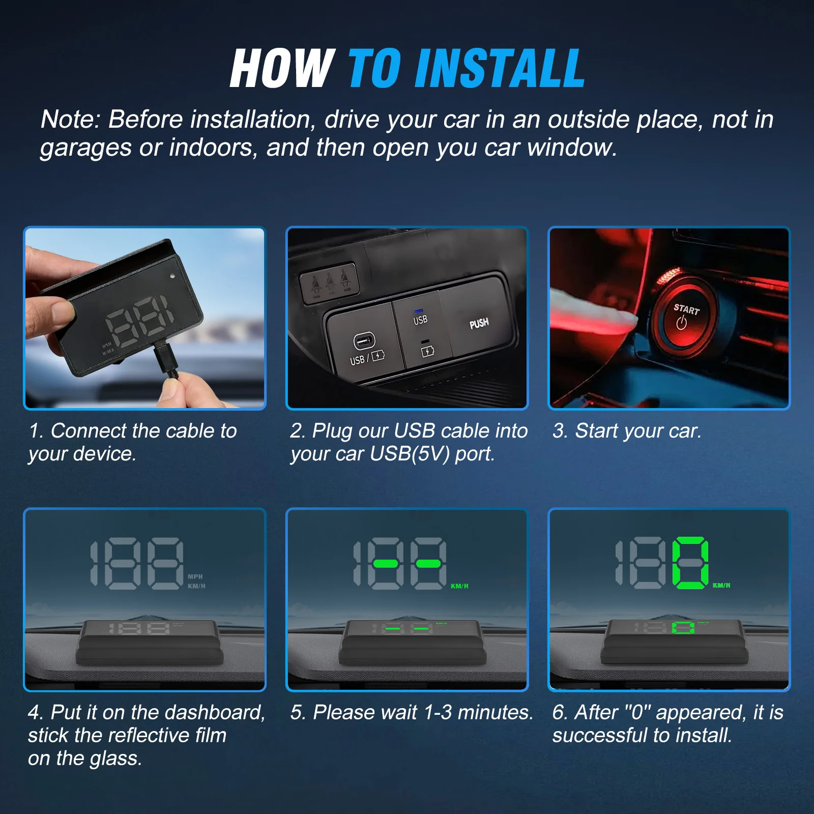 

Новый цифровой спидометр HUD W2 для автомобилей с зеленым отражающим экраном, предупреждением о превышении скорости, автоматической регулировкой яркости, кнопкой настройки 5В, отображение скорости в км/ч и миль/ч