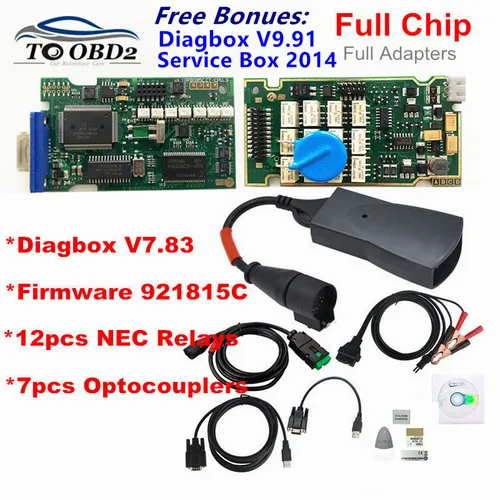 Diagbox V9.91 Chips completos Gold Edge Lexia3 PP2000 PSA XS Evolution V7.83 Lexia para Citroen/Peugeot Super Firmware 921815 C Lexia 3