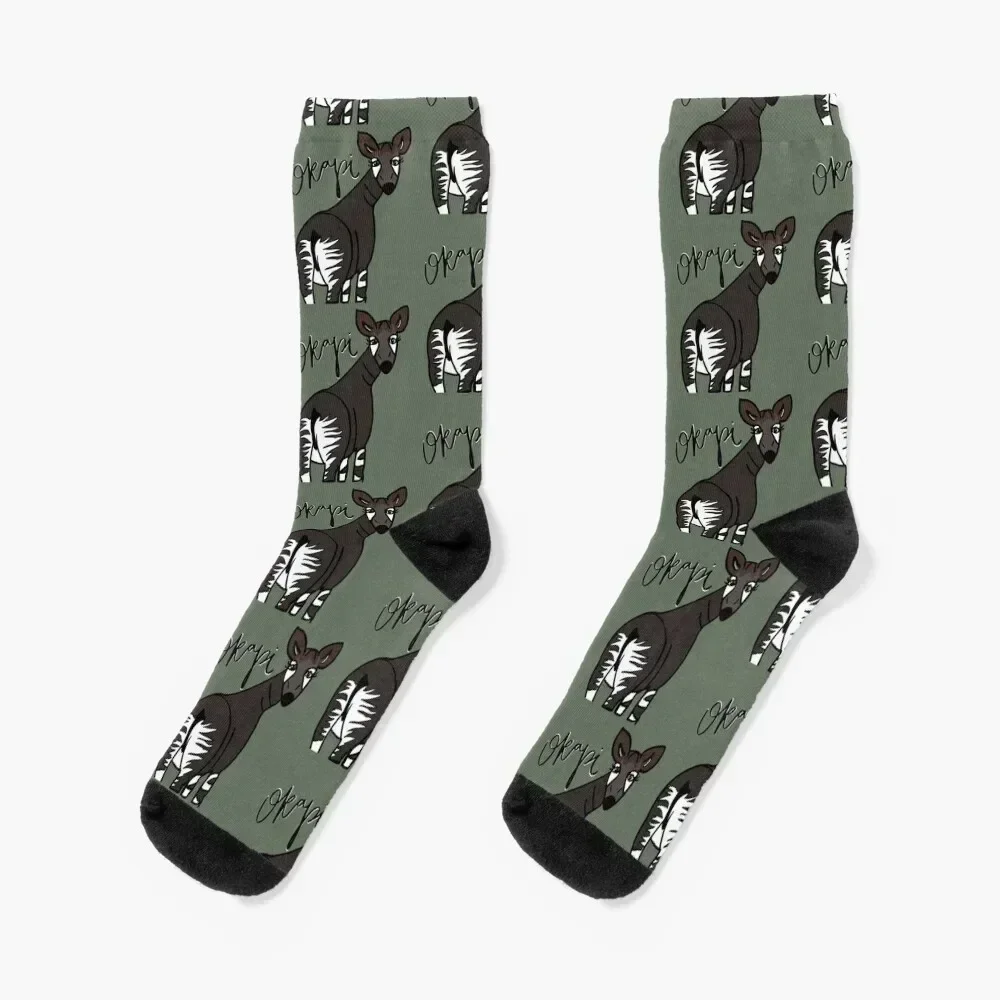 Okapi with name Socks funny sock luxe Children's Ladies Socks Men's