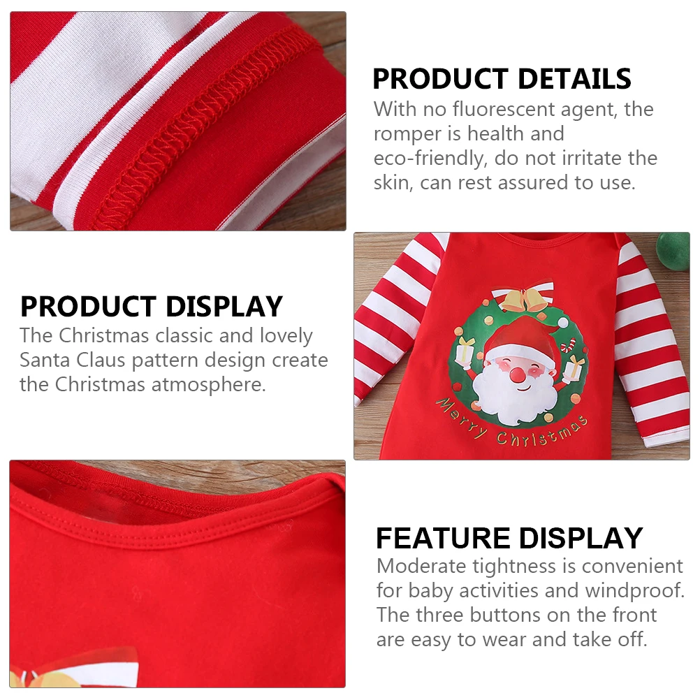 

Santa Climbing Clothes Christmas Jumpsuit Toddler Outfits for Baby Girls Xmas Dress