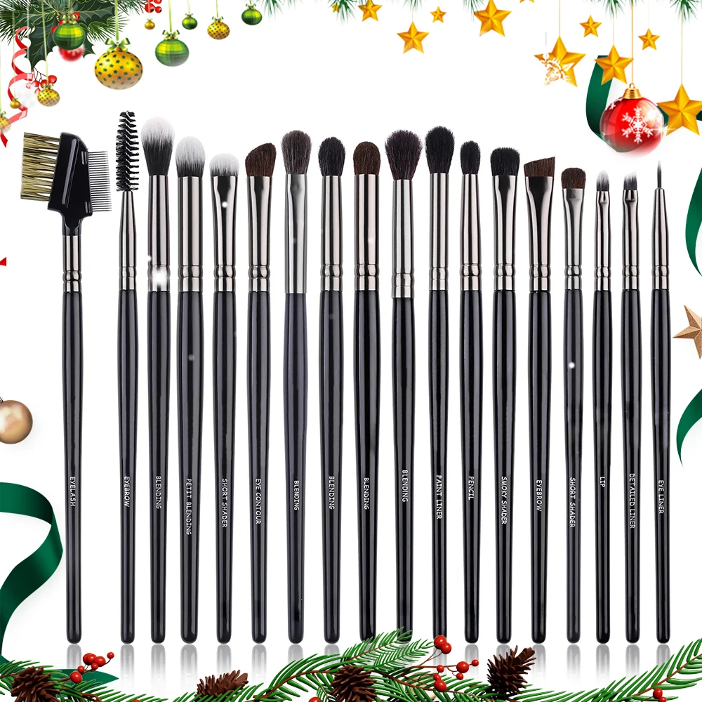 Black 2/5Pcs Makeup Brushes Natural Synthetic Hair Eyeshadow Blending Eyeliner Makeup Brush Set  makeup brush set