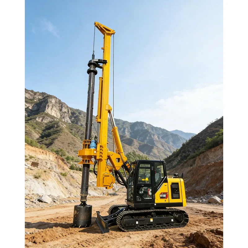 Cost-Effective Hydraulic Piling Rig 20M Depth Rotary Drilling Machine Crawler Type CE Certified for Foundation Water Well Drilli