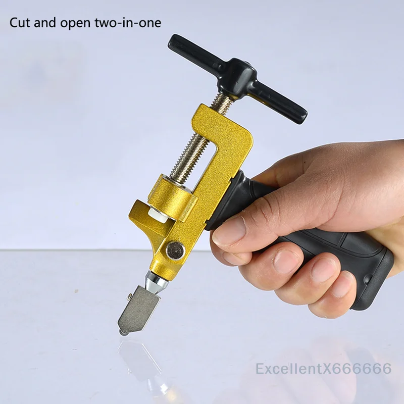 DIY 2-in-1Glass Knife Ceramic Tile Opener Handheld Glass Knife Ceramic Tile Cutting Knife Portable Diamond Cutting Tool