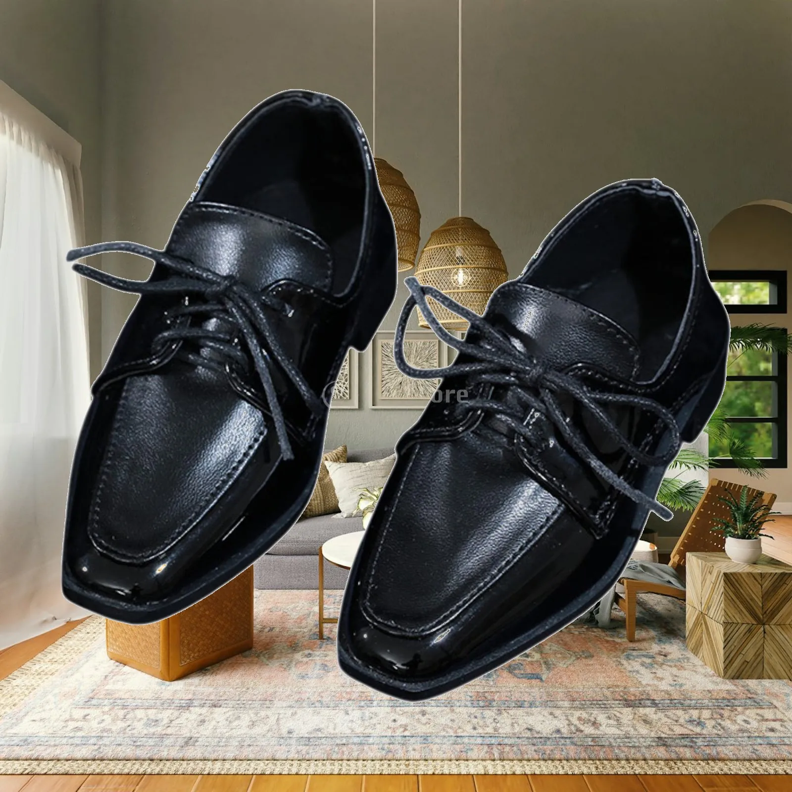 1:3 Doll Shoes Decor Kids Toys DIY Educational Photo Props Fashion Mini Doll Shoes Men Dress Shoes Male Shoes for Gifts Boys