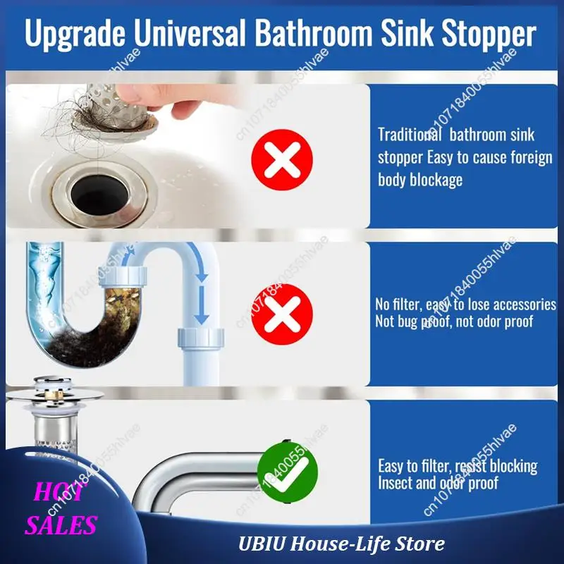 

Hair Catcher Basket Popup Sink Drain Strainer For US Sink Plug 1.1''-1.45'' Replacement(3Pcs)-Best Selling