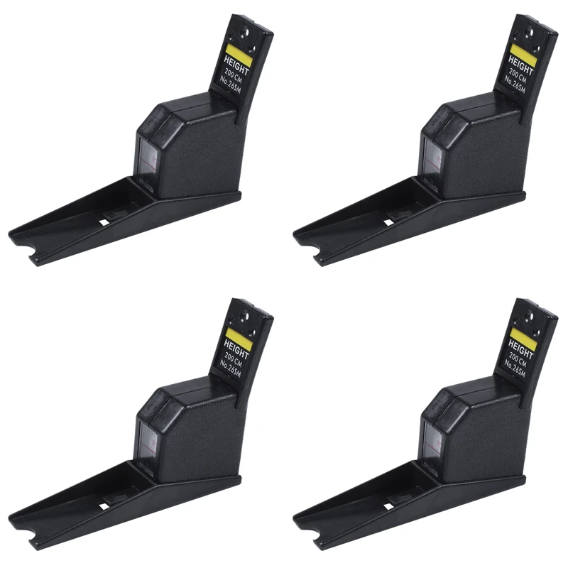 GTBL 4 Pcs 200Cm Stadiometer Black Wall Mounted Height Meter Growth Ruler Cm Metric Tape Measures