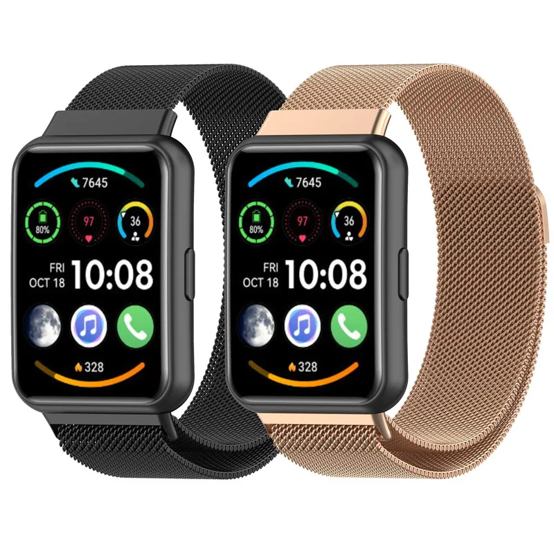 Magnetic Loop Strap for huawei watch fit 2 active classic Smart Wristband Metal Bracelet Belt For huawei fit2 Elegant Band