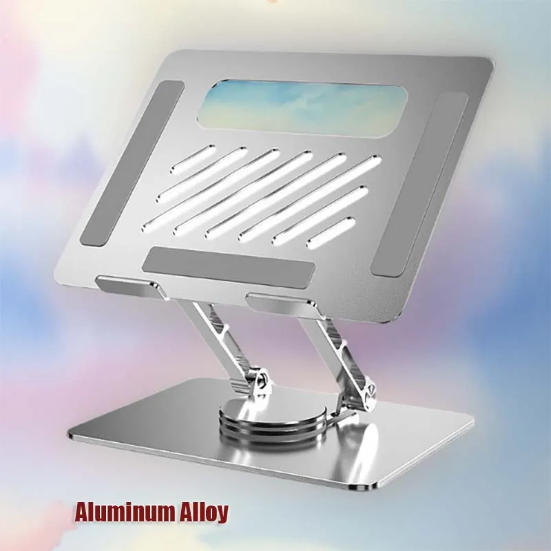 360° Rotatable Notebook Holder Aluminum Alloy Laptop Stand Liftable Stand Compatible with 9.7-17 Inch Laptop Bracket Aluminum