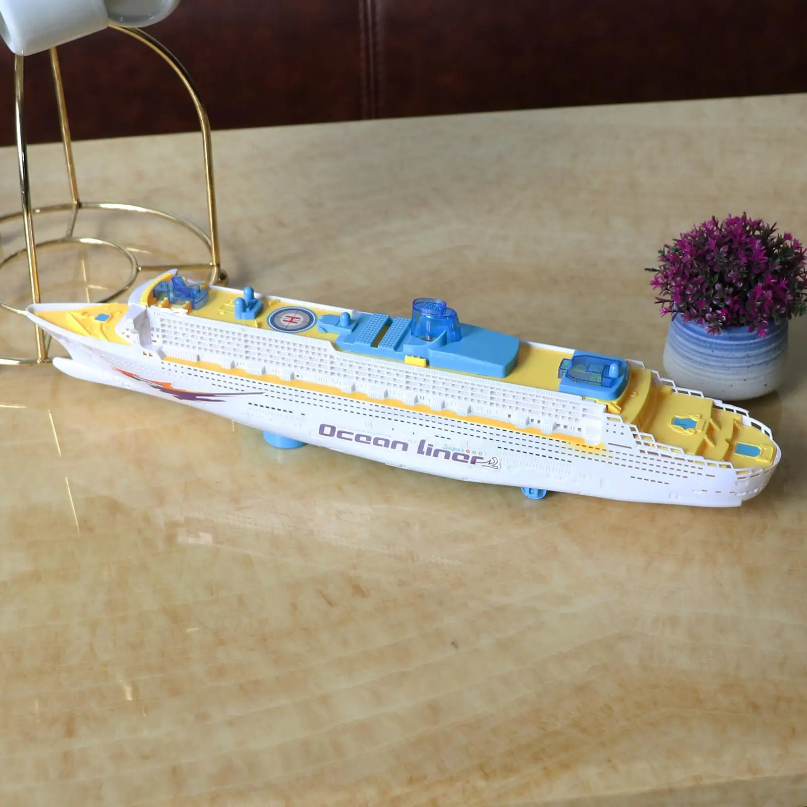 ELECTRIC SHIP OCEAN LINER TOY WITH FLASHING LIGHTS SOUNDS EDUCATIONAL