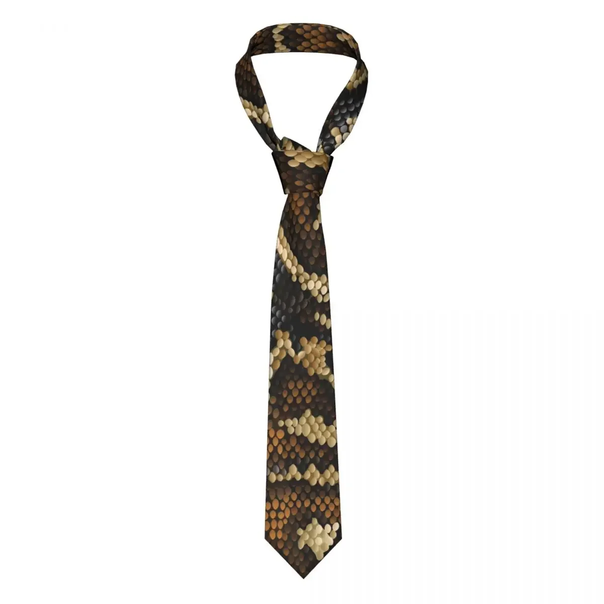 Classic Tie for Men Silk Mens Neckties for Wedding Party Business Adult Neck Tie Casual Snake Skin Texture Tie