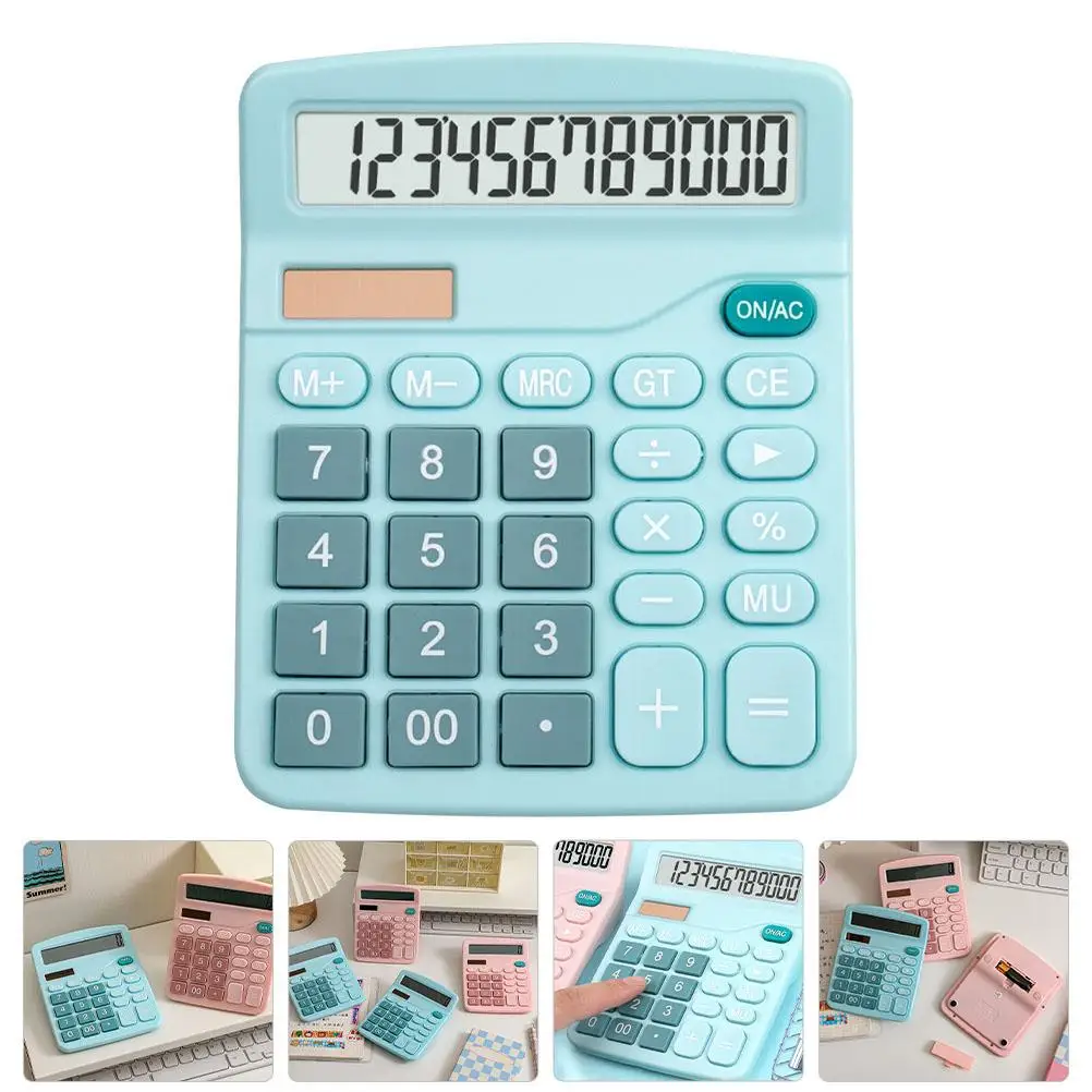 Calculadora Solar, Material ABS ligero, herramienta de oficina portátil, doble operación, calculadora para uso estudiantil, suministros de oficina